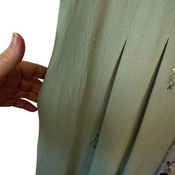 Vintage Hand Painted Papy Boez Midi Dress Sz S/M 90’s, Cottagecore - Picture 3 of 12